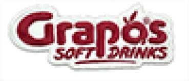 Grapos Stoffaufnäher 119,7x50,13 mm konturengeschnitten Rot auf Weiß